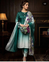 Whimsimart Collection | 3-Piece Multi-Shaded Digital Printed Silk Suit