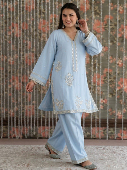 2PC Stitched Suit for Women | Embroidered Farshi Shalwar Suit | Whimsimart Collection