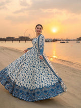 3 Piece Stitched Frock Suit for Women | Digital Printed Doria Lawn Frock | Flapper & Munar Lawn Dupatta