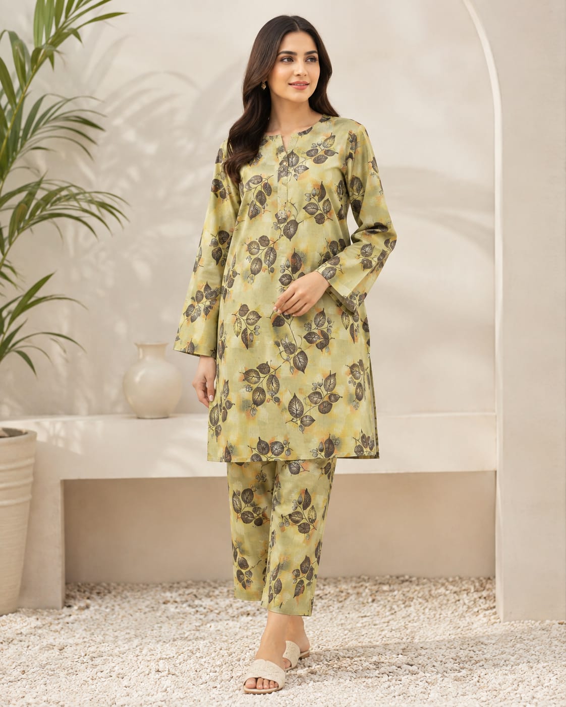 Limelight 2 Piece Co Ord Set Original Lawn Suit Unstitched Shirt Trouser 5 Meter With Brand Packing