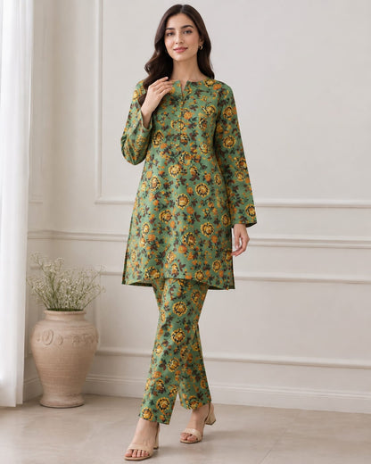 Limelight 2 Piece Co Ord Set Original Lawn Suit Unstitched Shirt Trouser 5 Meter With Brand Packing