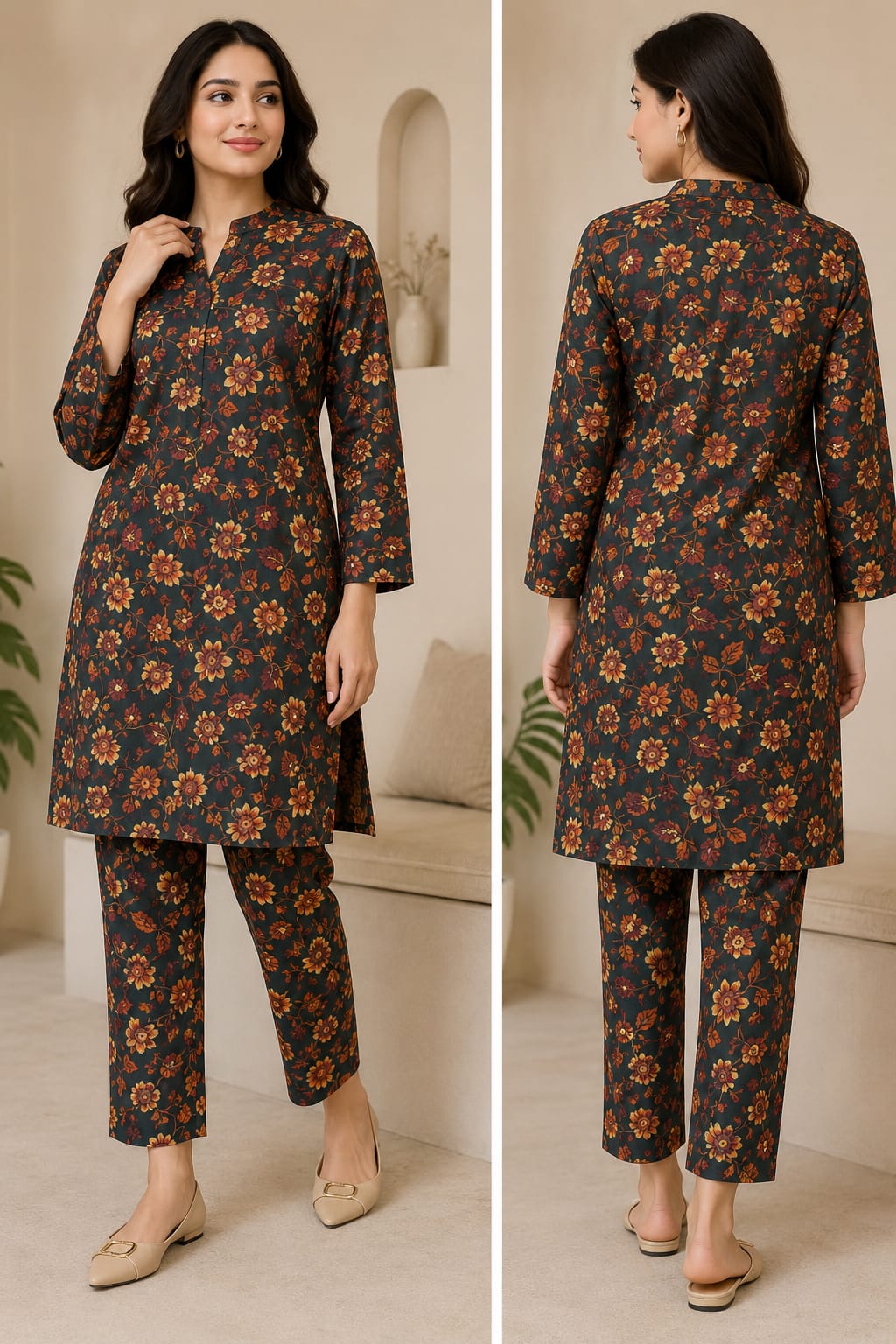 Limelight 2 Piece Co Ord Set Original Lawn Suit Unstitched Shirt Trouser 5 Meter With Brand Packing
