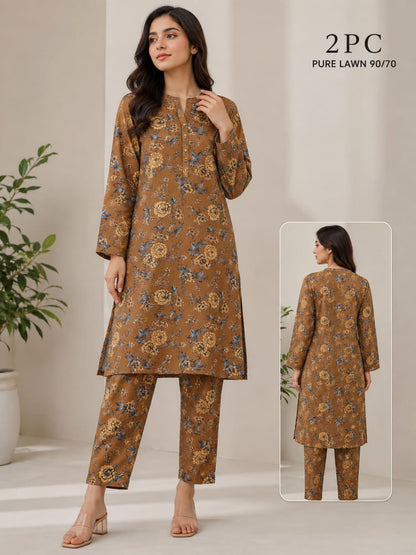 Limelight 2 Piece Co Ord Set Original Lawn Suit Unstitched Shirt Trouser 5 Meter With Brand Packing