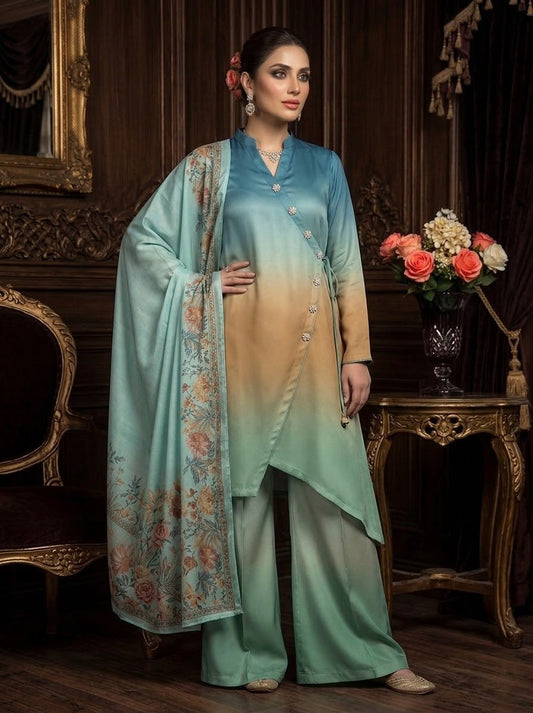 Whimsimart Collection | Classic Multi-Shaded China Silk 3-Piece Outfit