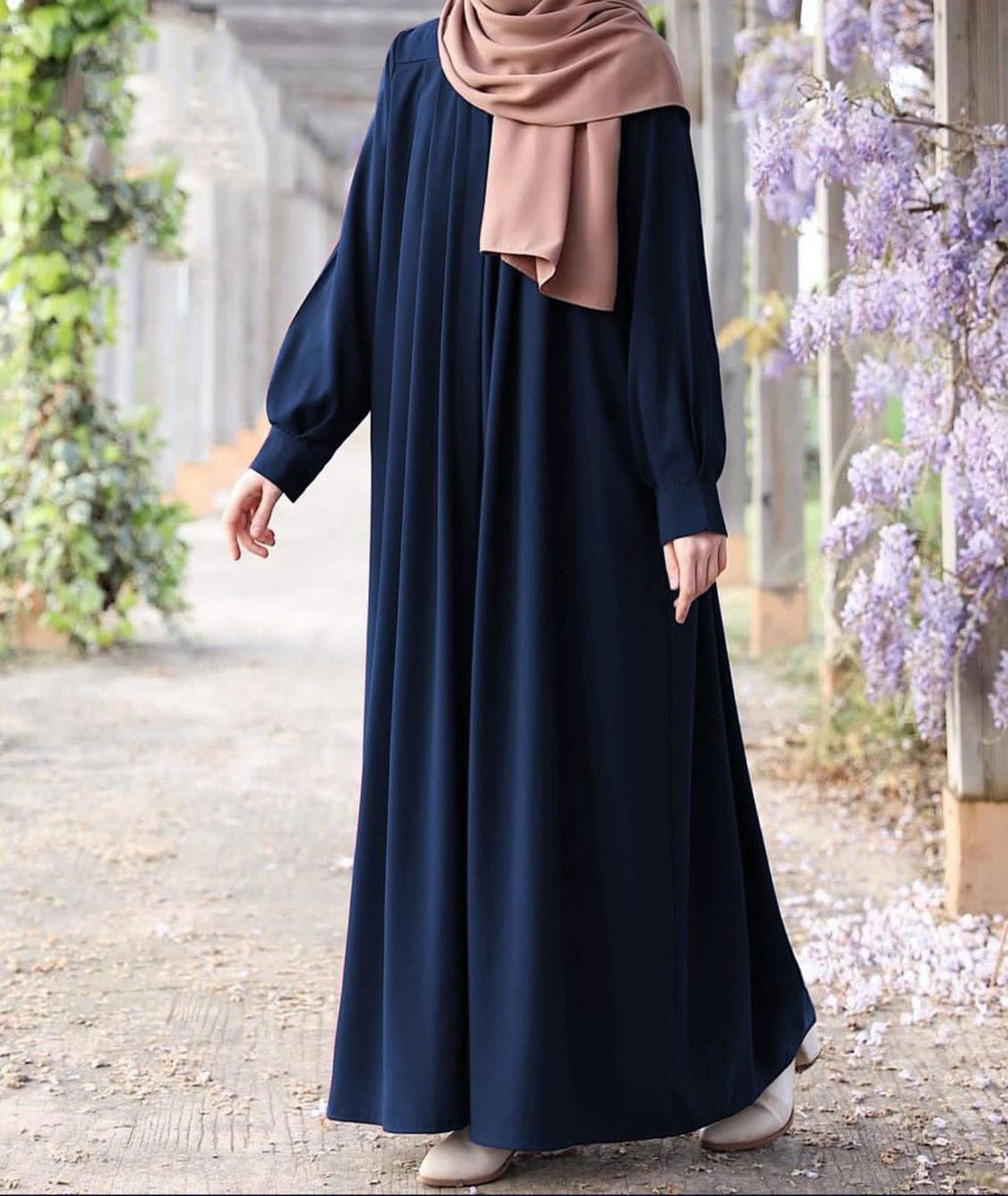 Front Zip Abaya for Women | Side Pocket & Adjustable Belt China Georgette Abaya