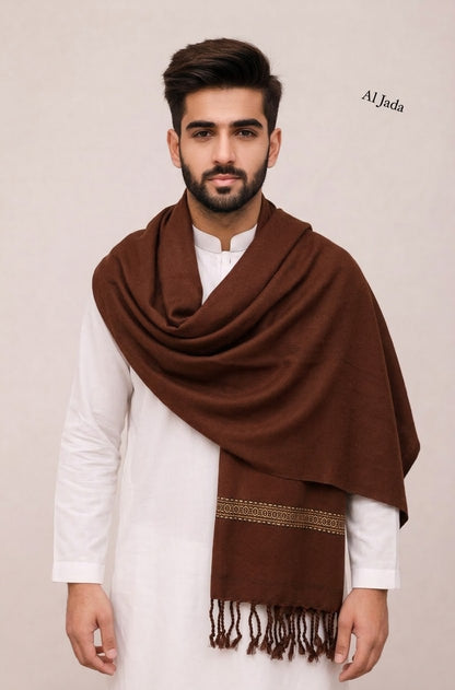 Men's Wool Pashmina Winter Shawl | 2.5 Yards Warm Shawl for Men