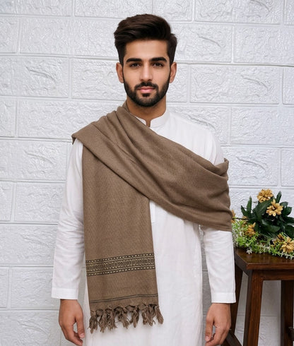 Men's Wool Pashmina Winter Shawl | 2.5 Yards Warm Shawl for Men