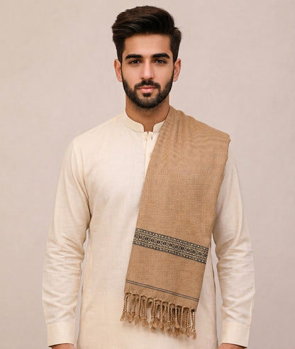 Men's Wool Pashmina Winter Shawl | 2.5 Yards Warm Shawl for Men