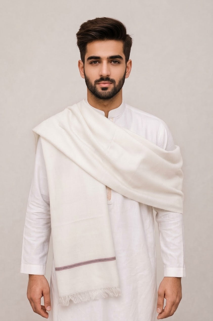 Men's Wool Pashmina Winter Shawl | 2.5 Yards Warm Shawl for Men