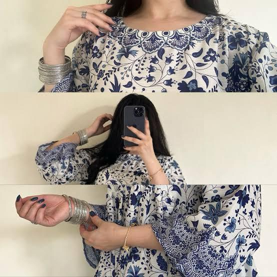 3 Piece Stitched Frock Suit for Women | Digital Printed Doria Lawn Frock | Flapper & Munar Lawn Dupatta