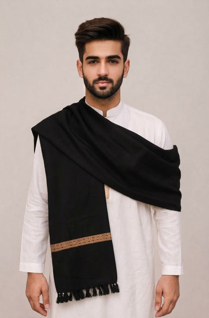 Men's Wool Pashmina Winter Shawl | 2.5 Yards Warm Shawl for Men